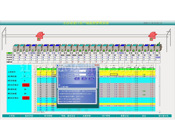 安康全自动龙门生产线监控管理系统